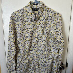 Slim Fit Size M Rye by Hawker Rye LS Floral Shirt-Nice!